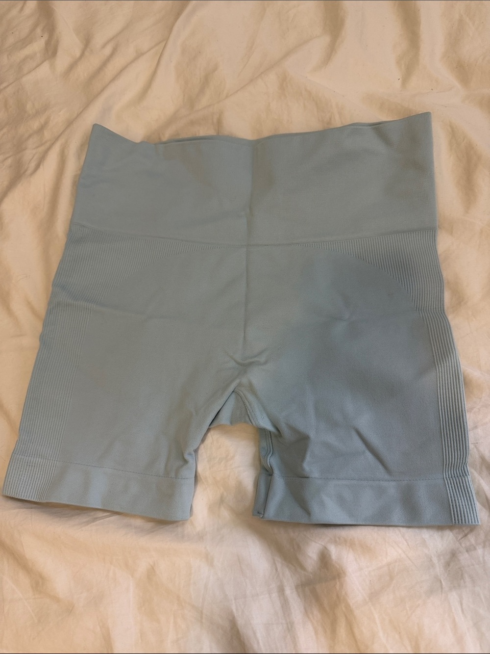 SET Active High-Waist Seamless Bike Shorts in Light Blue